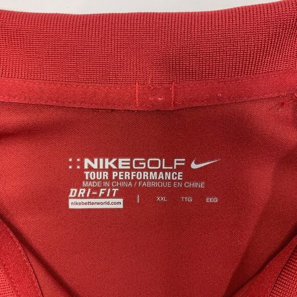 Nike Polo Shirt Mens XXL 2XL Ruby Dri Fit Short Sleeve Tour Performance Golf - Picture 4 of 11